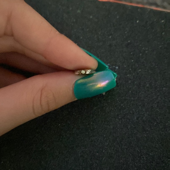 Braided rope necklace with silver tone diamond shaped charm with textured design - Picture 4 of 5